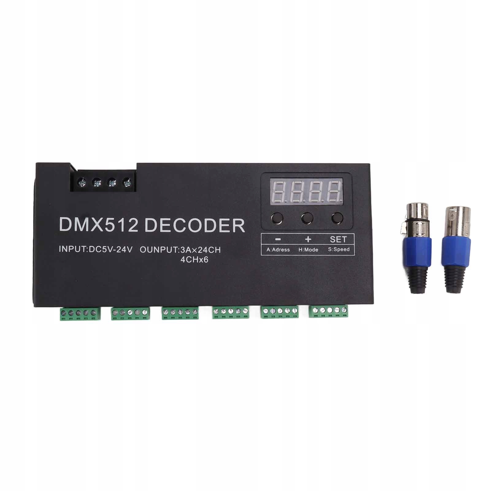 DMX512 Dekodér Ovladač Led 24 Kanálů Ovladač Rgbw Led Strip Light