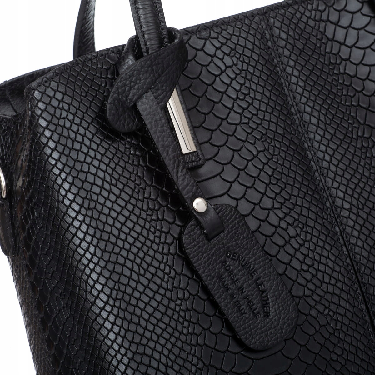 Torebka Skórzana Kuferek Vezze Rara Czarna Płeć kobieta