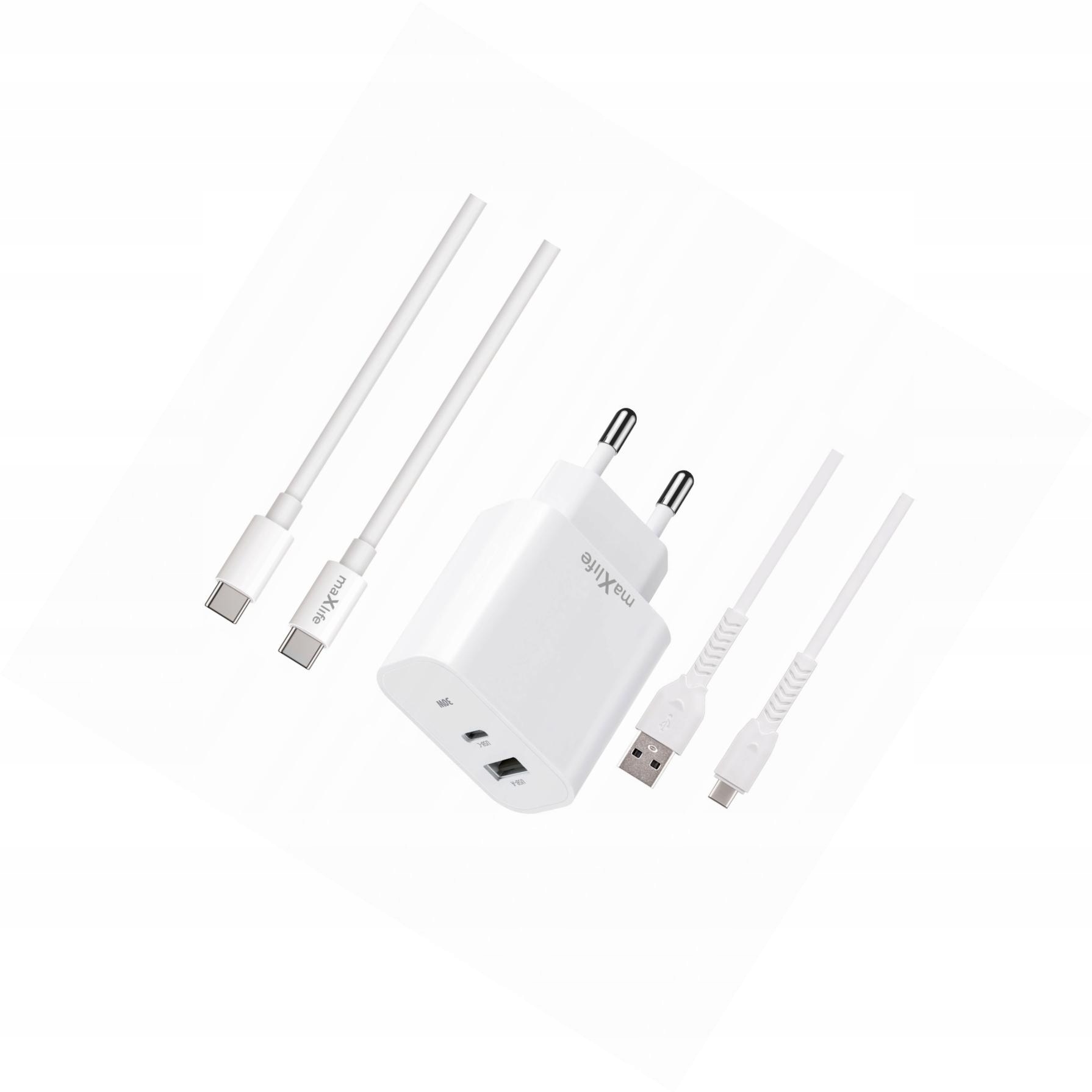 Szybka ładowarka 30W 2 wejścia z dwoma kablami Usb-c do Realme 12 Pro
