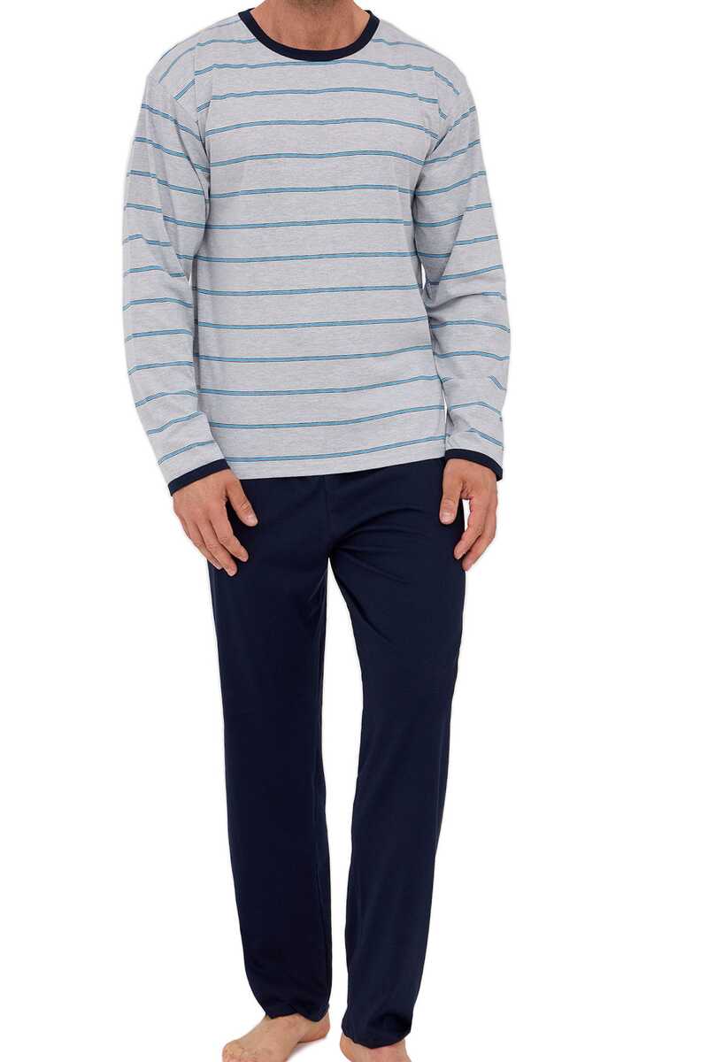 Cornette Pánské pyžamo s dlouhým rukávem bavlna Various 138/53 plus 3XL