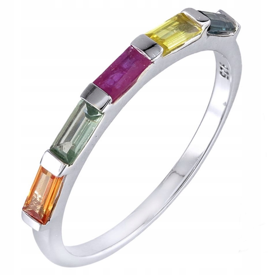 Prstýnek Ag 925 Safír Multicolor NA2297-R-MU-WP vel. 14