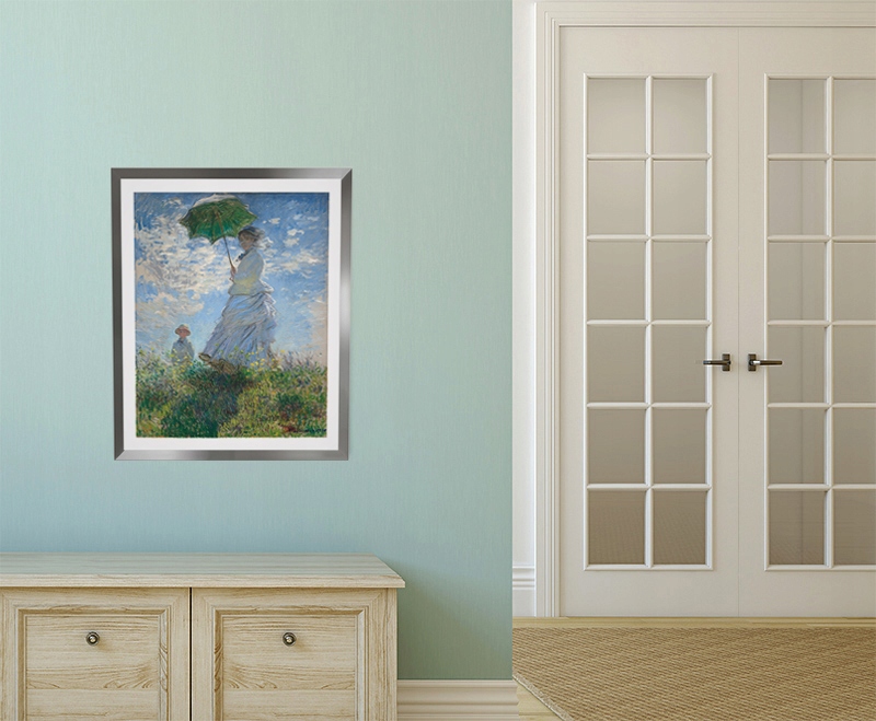 Obraz w ramie Claude Monet Kobieta z parasolką Szerokość produktu 42.8 cm