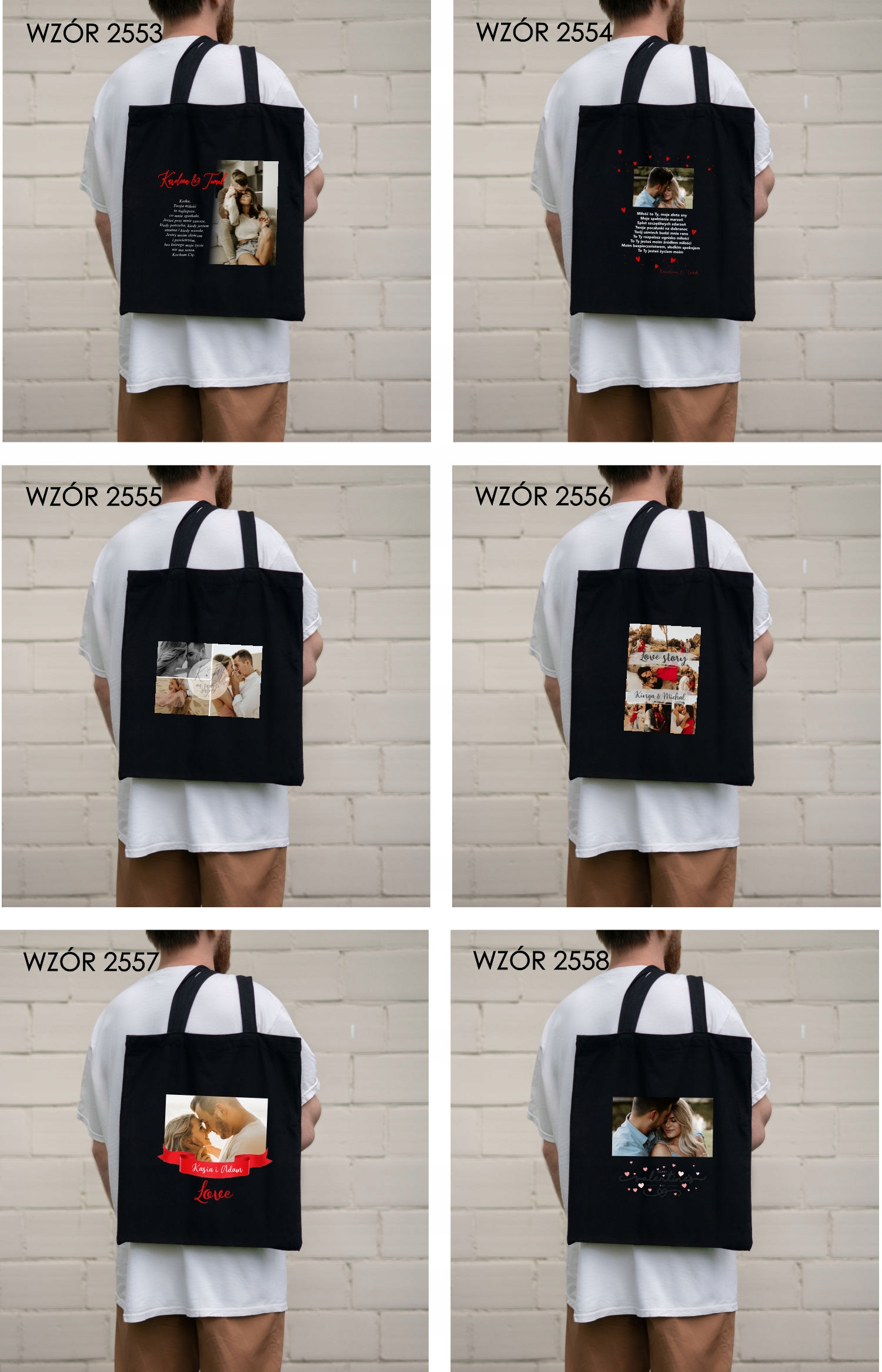 Eko Torba z nadrukiem PREZENT dla MAMY WALENTYNKI Materiał bawełna