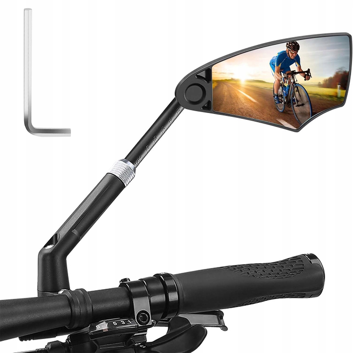 Rowerowe Lusterka Lusterko Backsight nastawny 360 ° Lewe