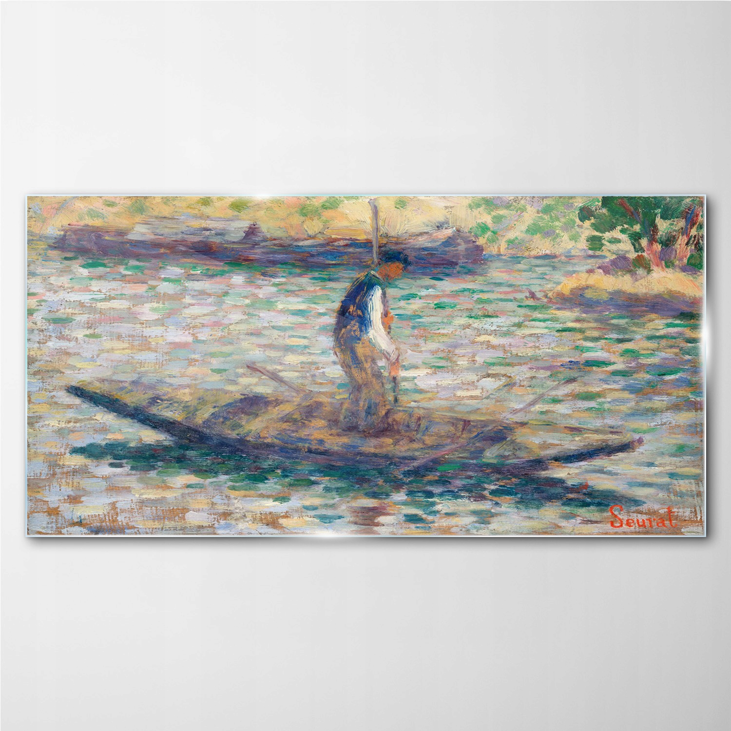 

Obraz szklany na ścianę Rybak Seurat 100x50 cm