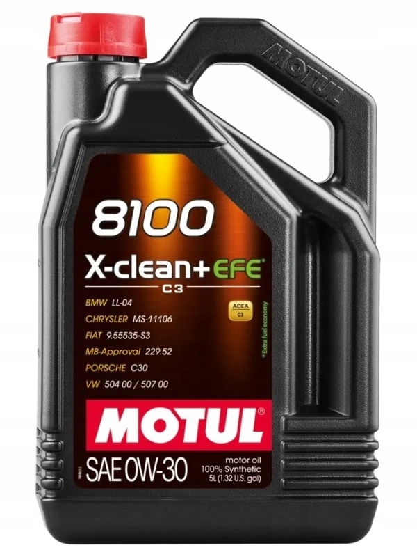 Olej Motul 0W30 5L X-clean+ 8100 Efe C3 504.00 507.00 LL04 Mb 229.52 C30