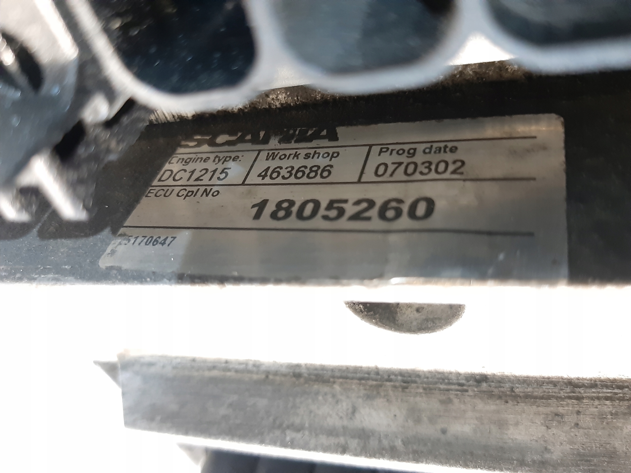 computer control unit of the engine Scania R 420 OE 1805260 DC1215
