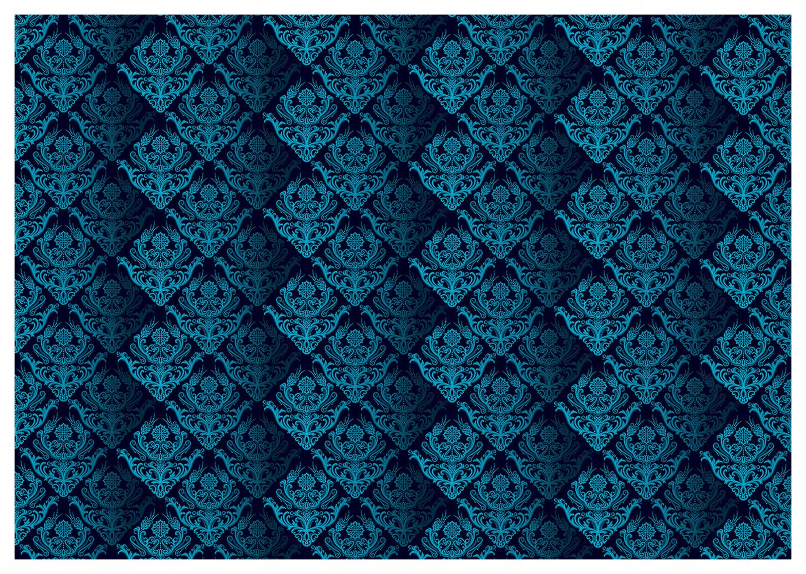 Fototapeta vlies Kvetinové kosoštvorce v odtieňoch modrej farby 368x254 lepidlo