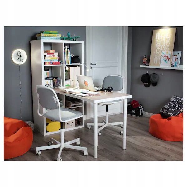 NOGA REGULOWANA OKRĄGŁA DO STOŁU BLATU BIAŁA 60-90cm IKEA OLOV Model OLOV