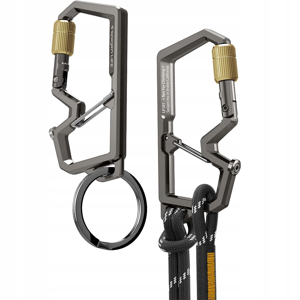 Karabinek poutko/ kroužek na klíče Spigen Carabiner LF101, silný otvírák
