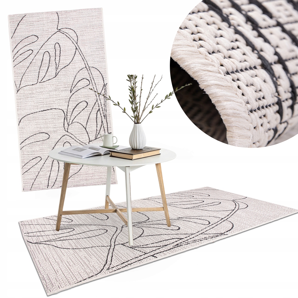 Moderní venkovní koberec Lineo 80x150 Módní koberec s monsterou #A264