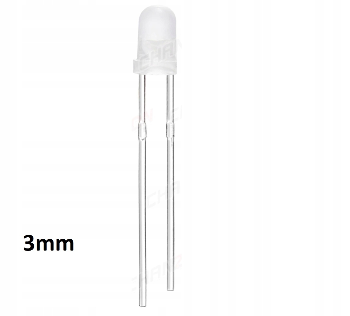 Dioda Led Biała 3mm