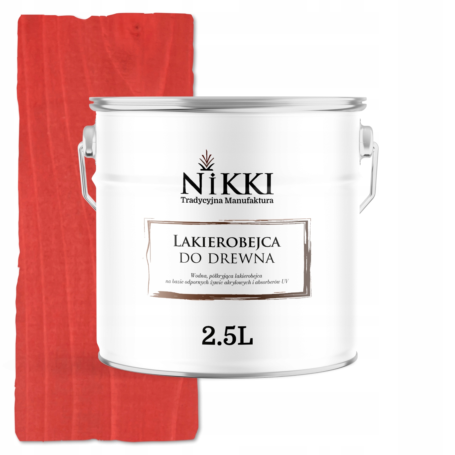 Lakovač Na Dřevo 3V1 Extra Lazura Červený Polomat 2.5L Ochranný Uv