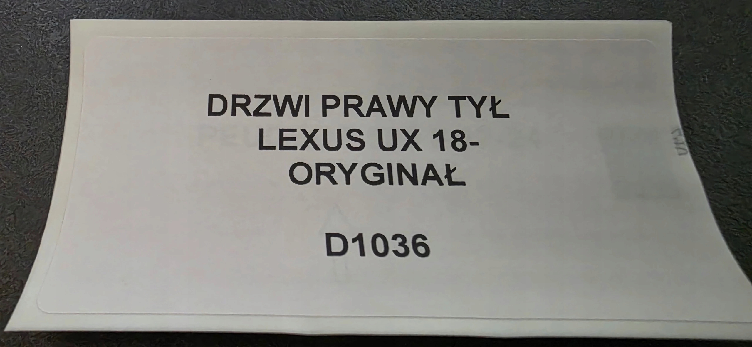 Tür rechts heck LEXUS UX 18- Original