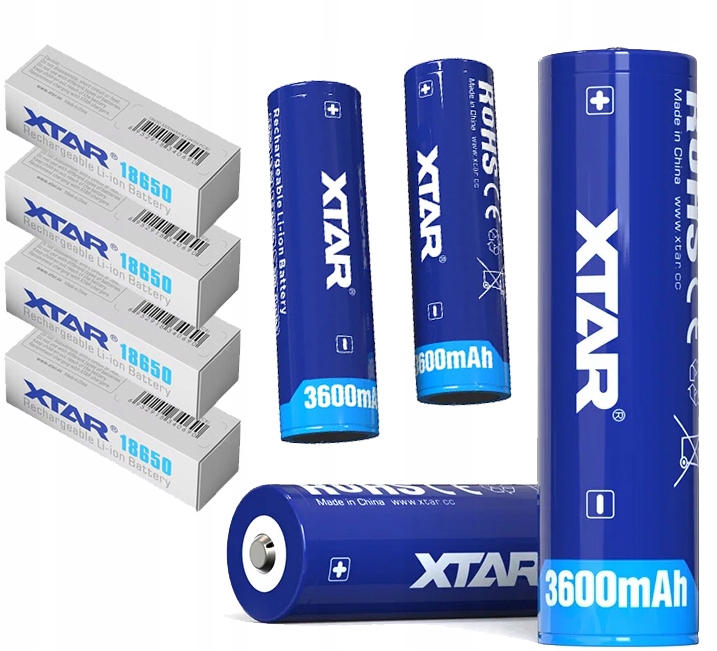 4KS Akumulátor Xtar 18650 3.6V 3600MAH Li-ion S Ochrannou Ochranou