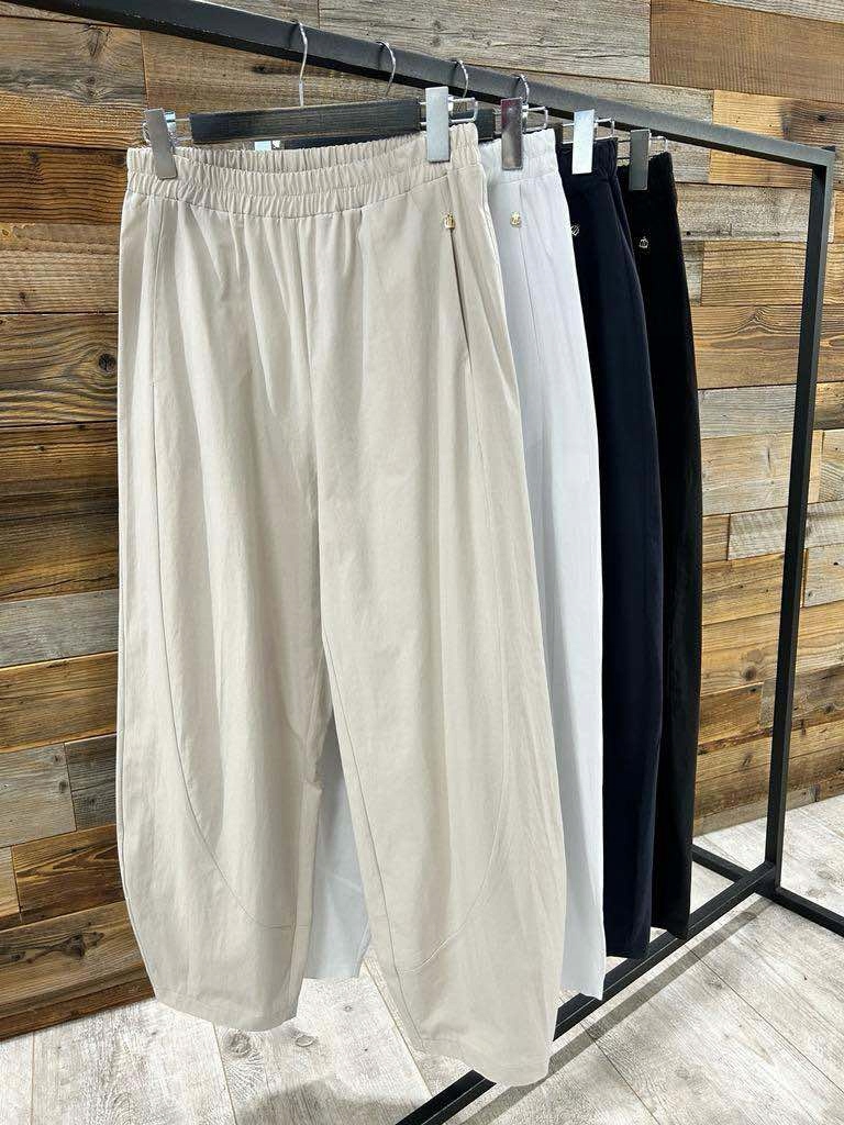 By O La La...! Bavlněné Kalhoty S Prošíváním Ella Černé S 36