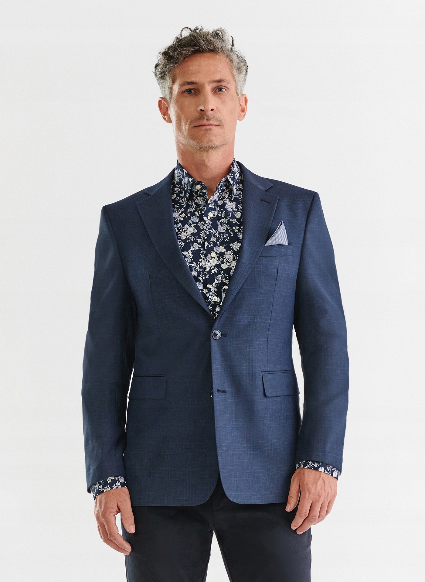 Tmavě modrá pánská sako bunda Slim Fit Pako Lorente 170/46