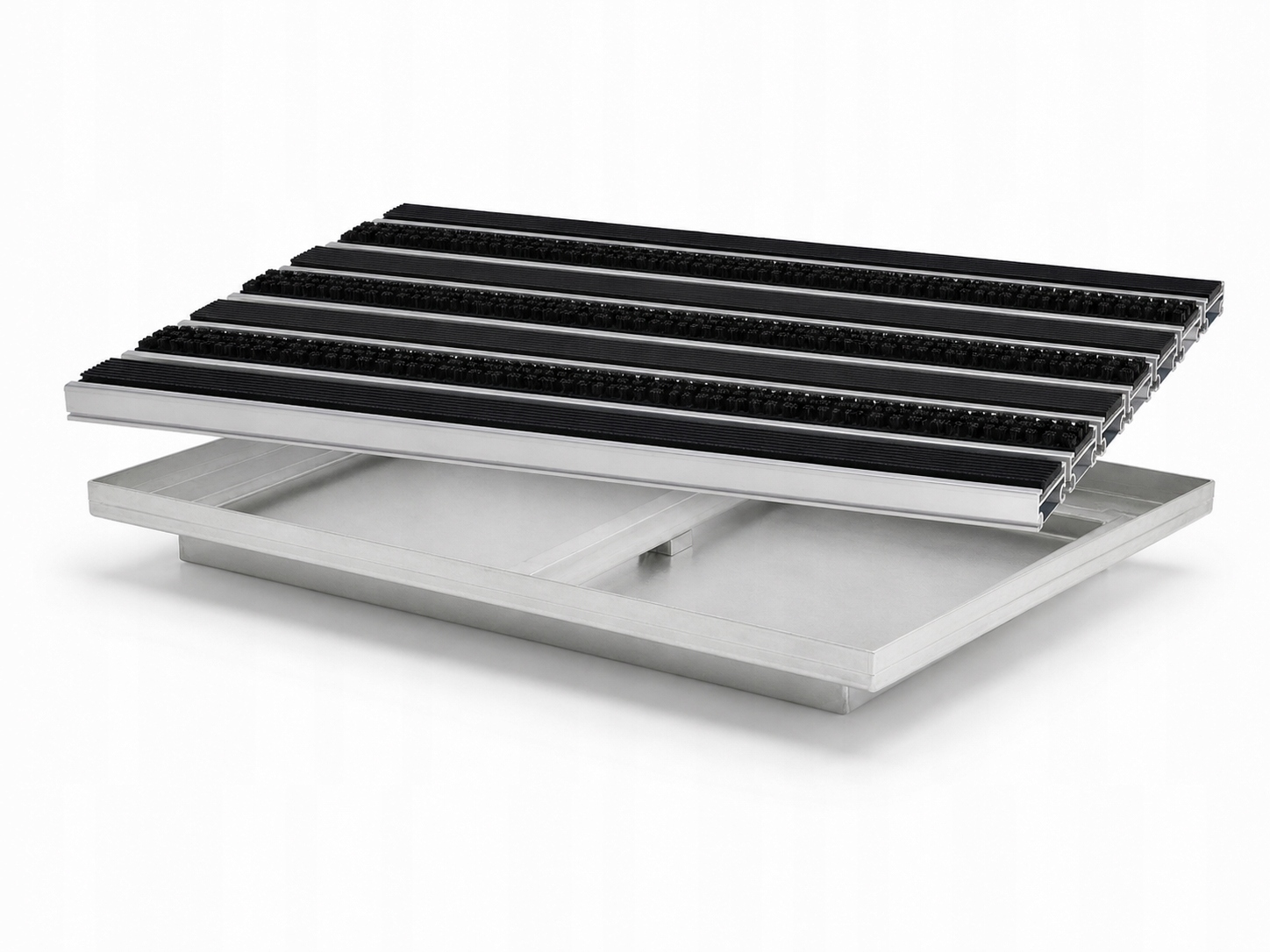 Polentex Aluminiová Stěračka C22, Kartáč/guma Černá 100x60 Osadník
