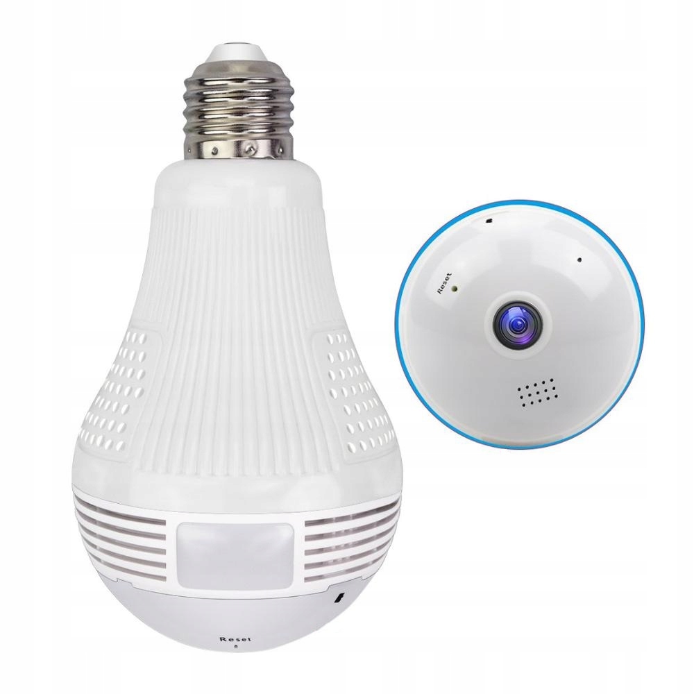 

Bezprzewodowa Kamera Żarówka Led Wifi Ip 360° Hd+