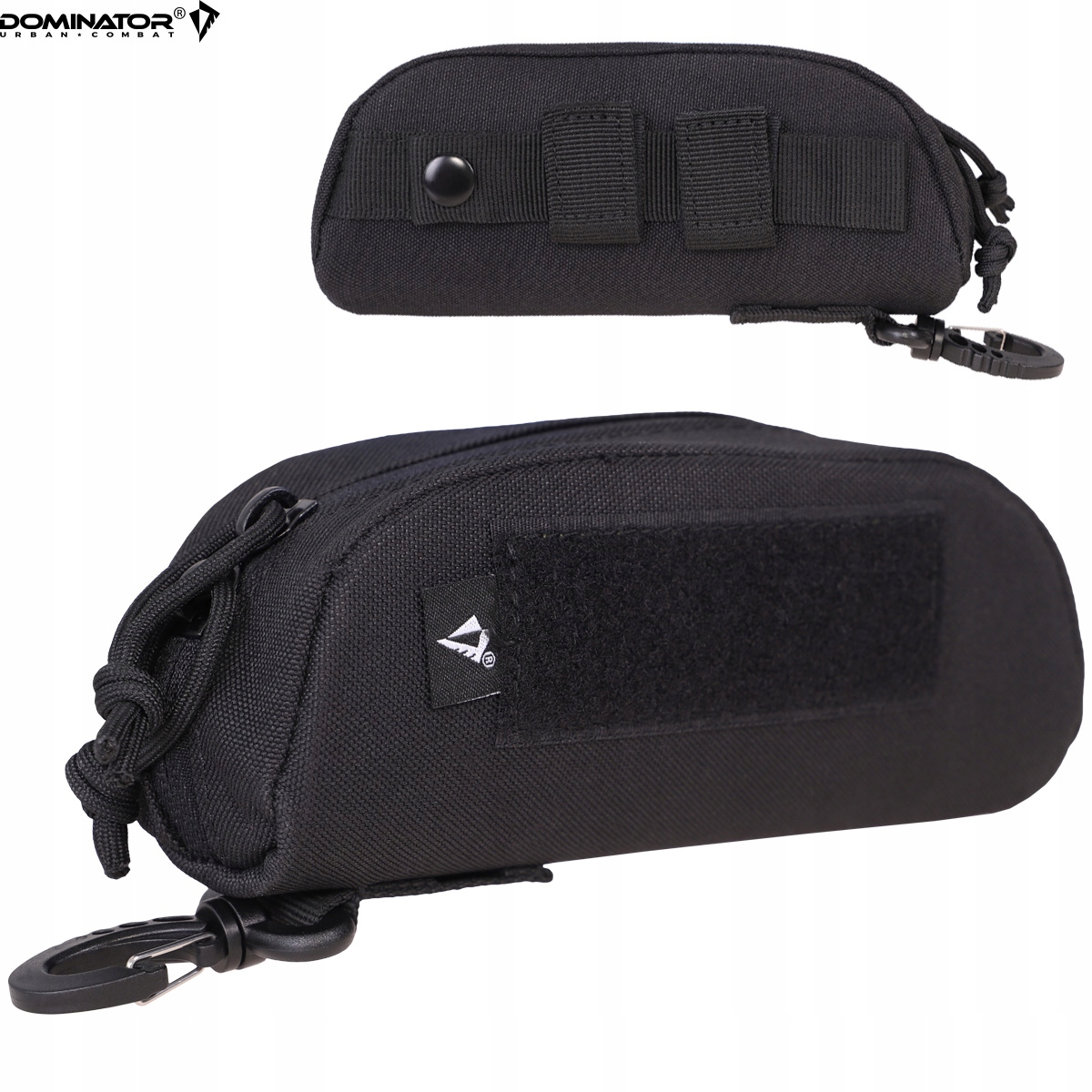 ETUI NA OKULARY TWARDE KIESZEŃ MOLLE DOMINATOR Z KARABIŃCZYKIEM CZARNE Marka Dominator