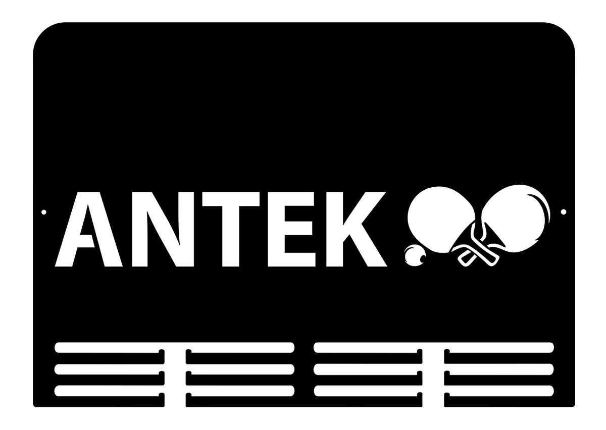 Věšák na tenis držák na medaile háček Jméno Černý polička na poháry medaile 50 cm