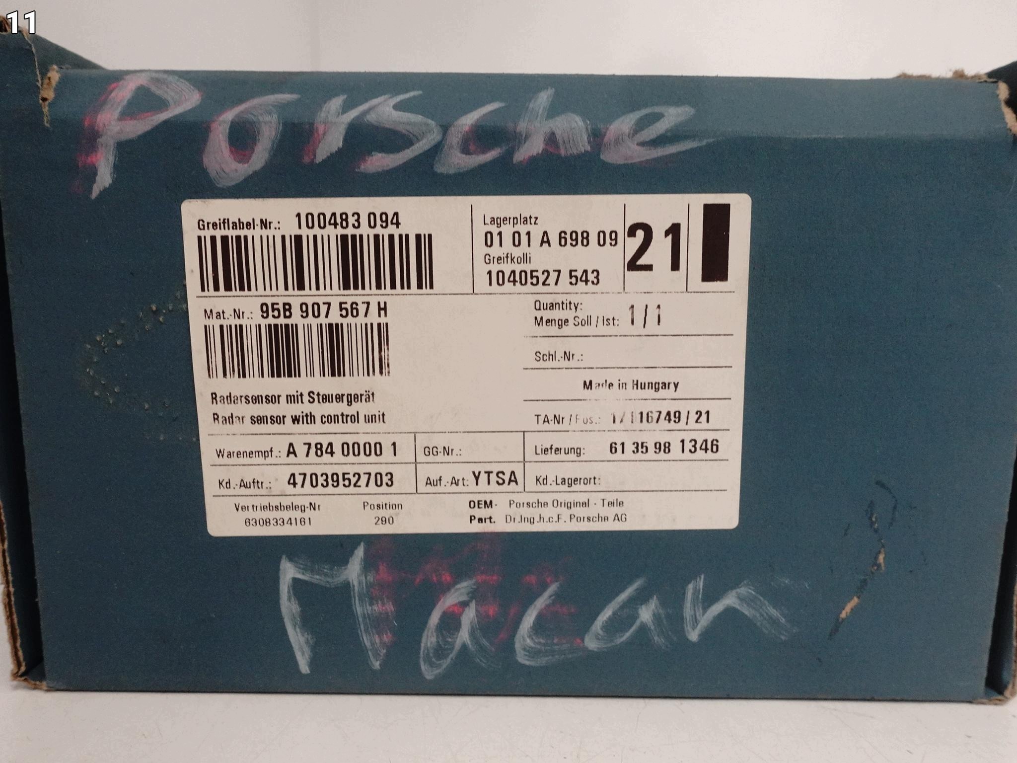 PORSCHE MACAN 95B LIFT 22- RADAR SENSOR module sensor ACC bumper front