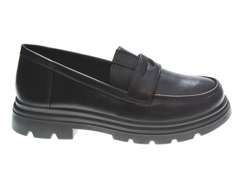 Czarne mokasyny na miękkiej podeszwie r.40