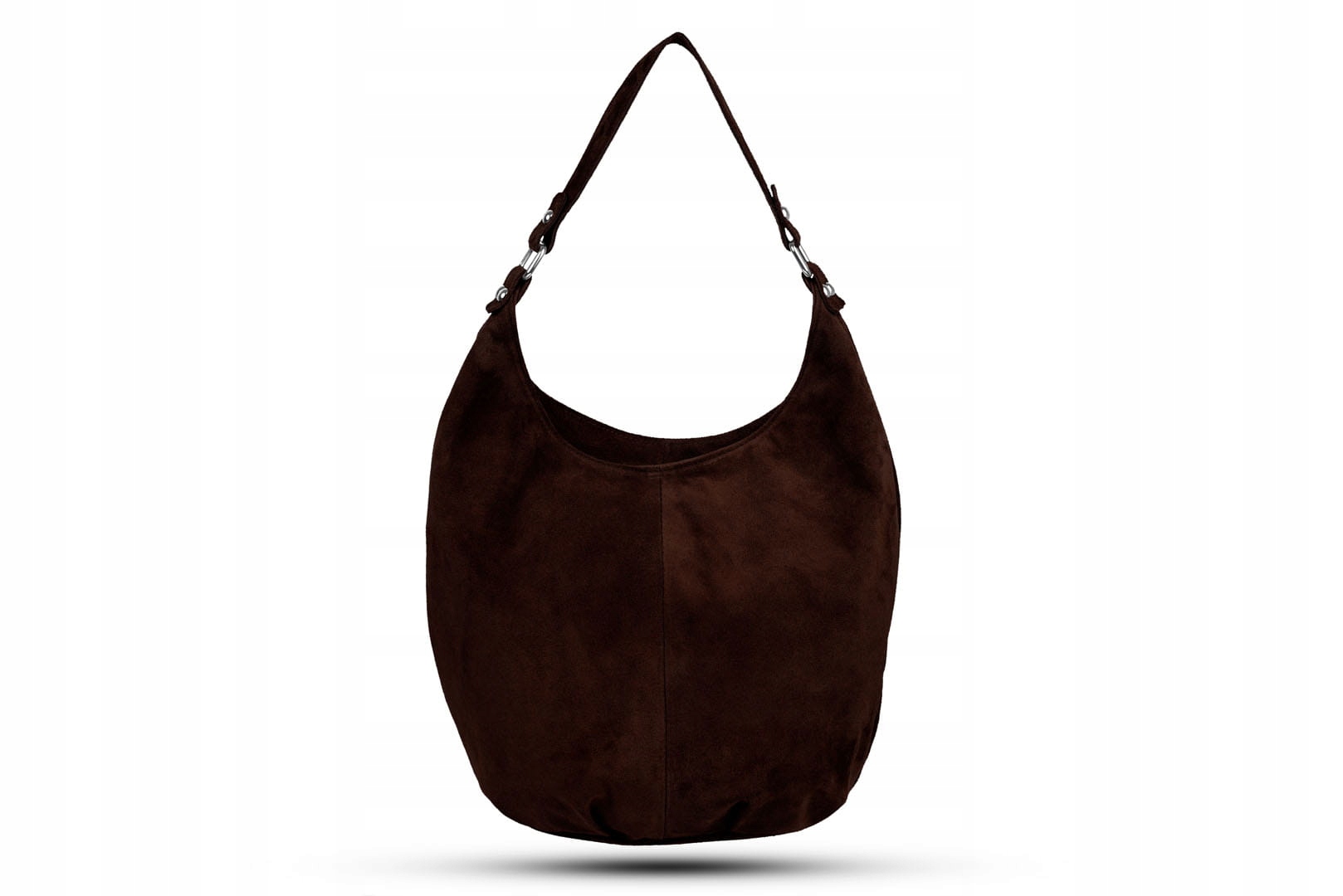 Kožená taška Vera Pelle Semišová Kapa Choco