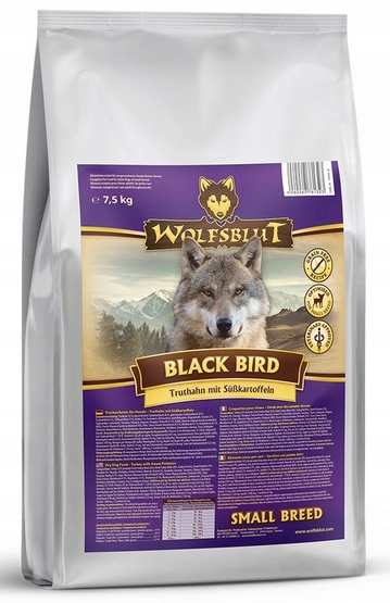 Levně Wolfsblut Dog Black Bird Adult Small – krůta a batáty 7,5 kg