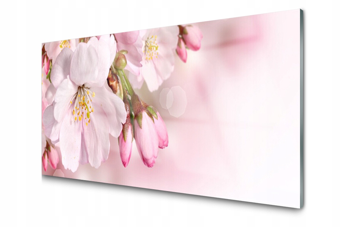 Sklenený panel dekor Kvety 120x60 Lepidlo