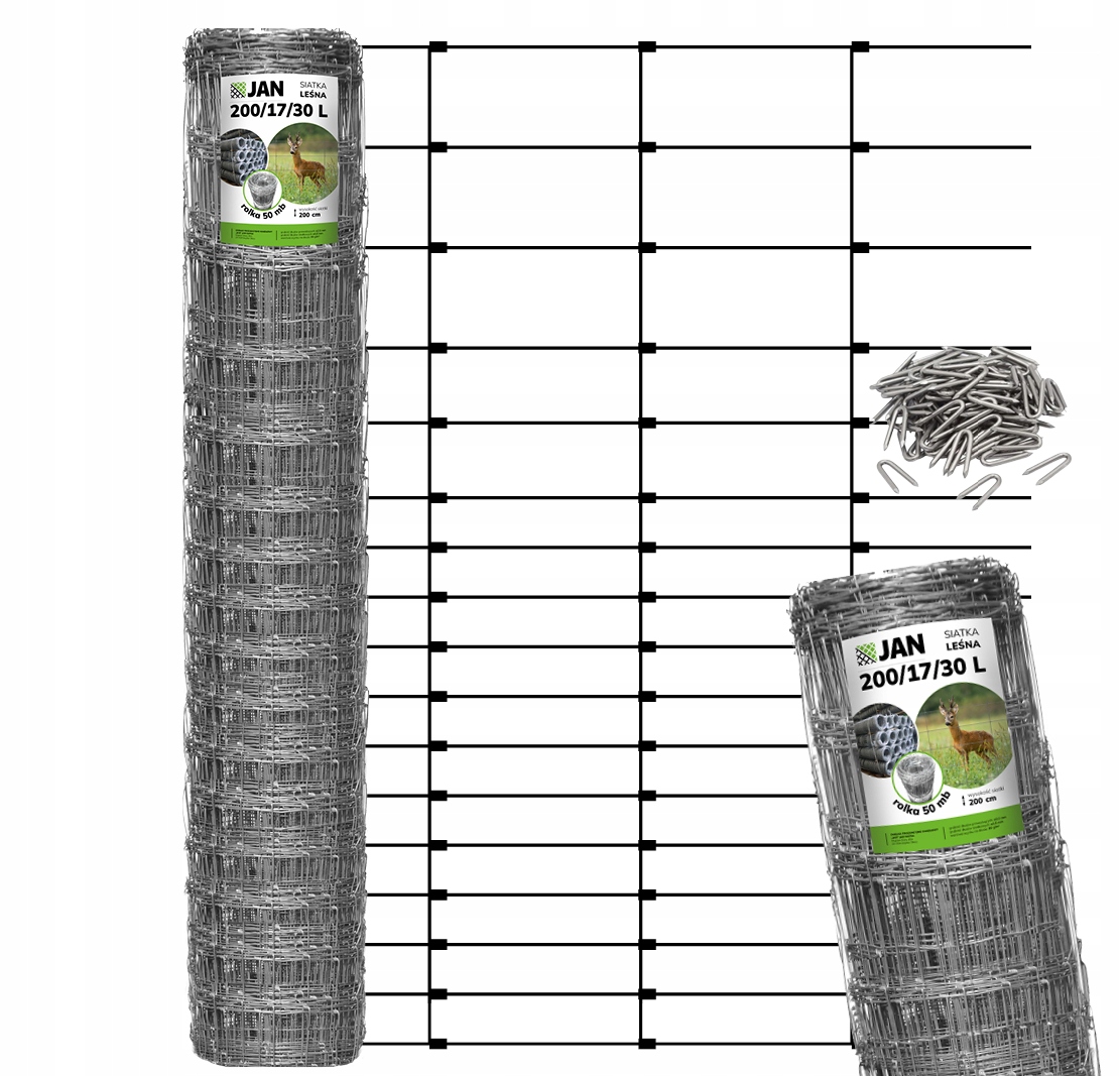 Siatka Leśna Ogrodzeniowa 200/17/30 L50m