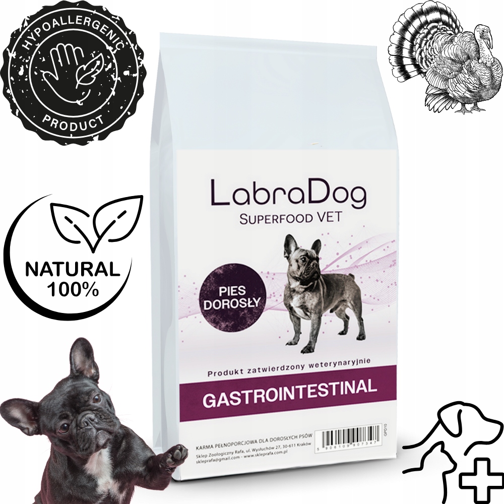 Levně LabraDog Superfood Vet Hydrolyzovaná Krůta Zdraví trávicího systému 10kg