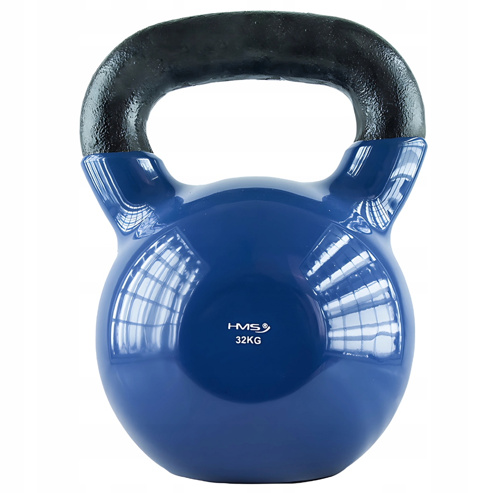 Kettlebell Hantla Żeliwna Winylowa Do Treningu Siłowego Ćwiczeń Hms 32 kg