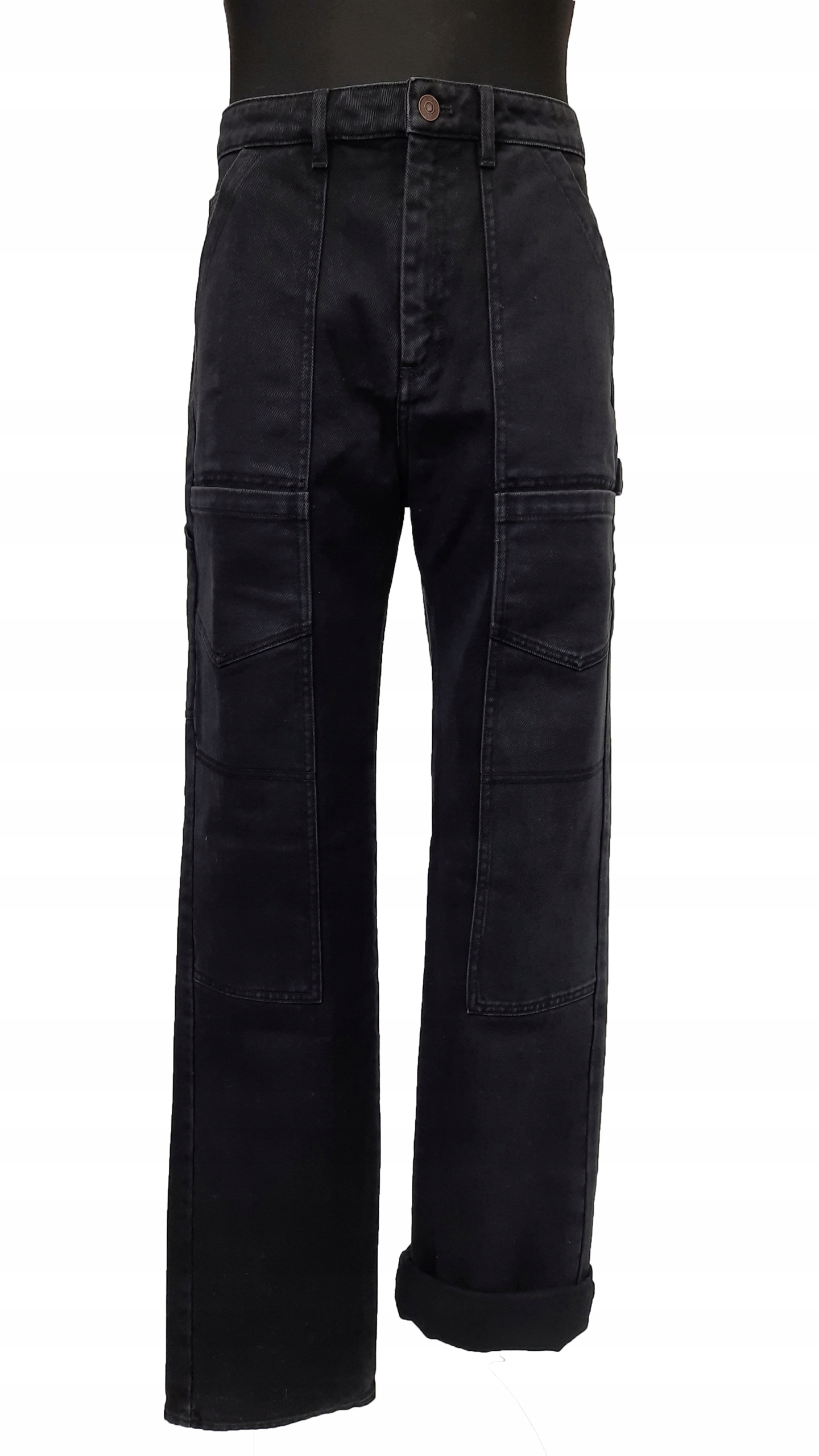 Nohavice z čiernej džínsoviny s vreckami KENZO L