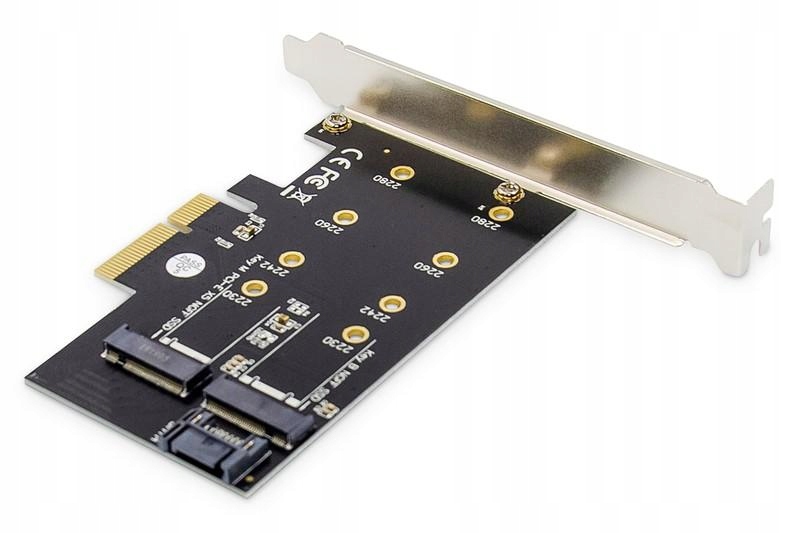 Karta rozszerzeń Kontroler M.2 NGFF/NVMe Ssd PCIe 3.0 x4 Sata 80, 60, 42