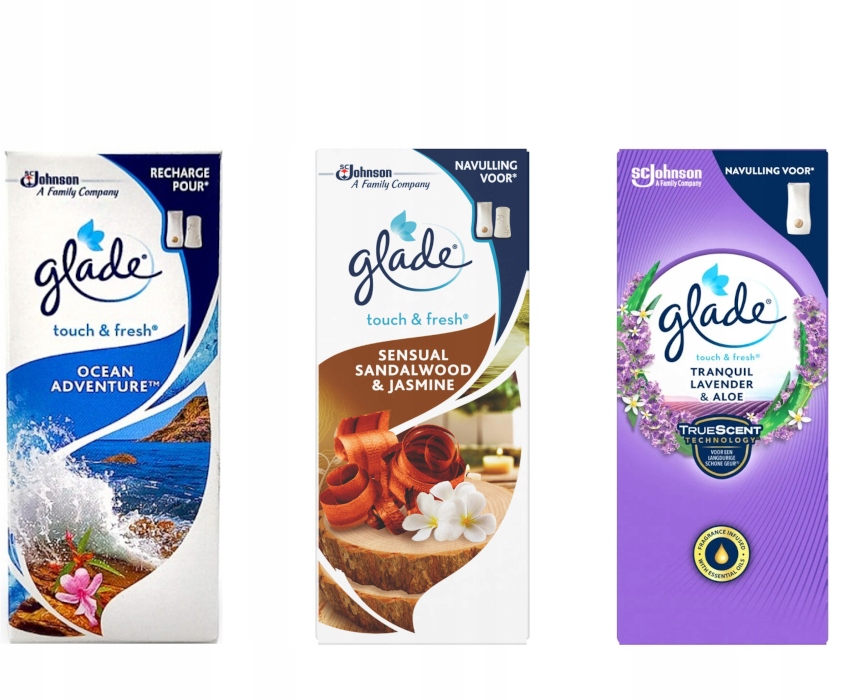 GLADE TOUCH FRESH OCEAN + LAVENDER + SANDALWOOD MIX ODŚWIEŻACZ ZAPAS 3x10ml