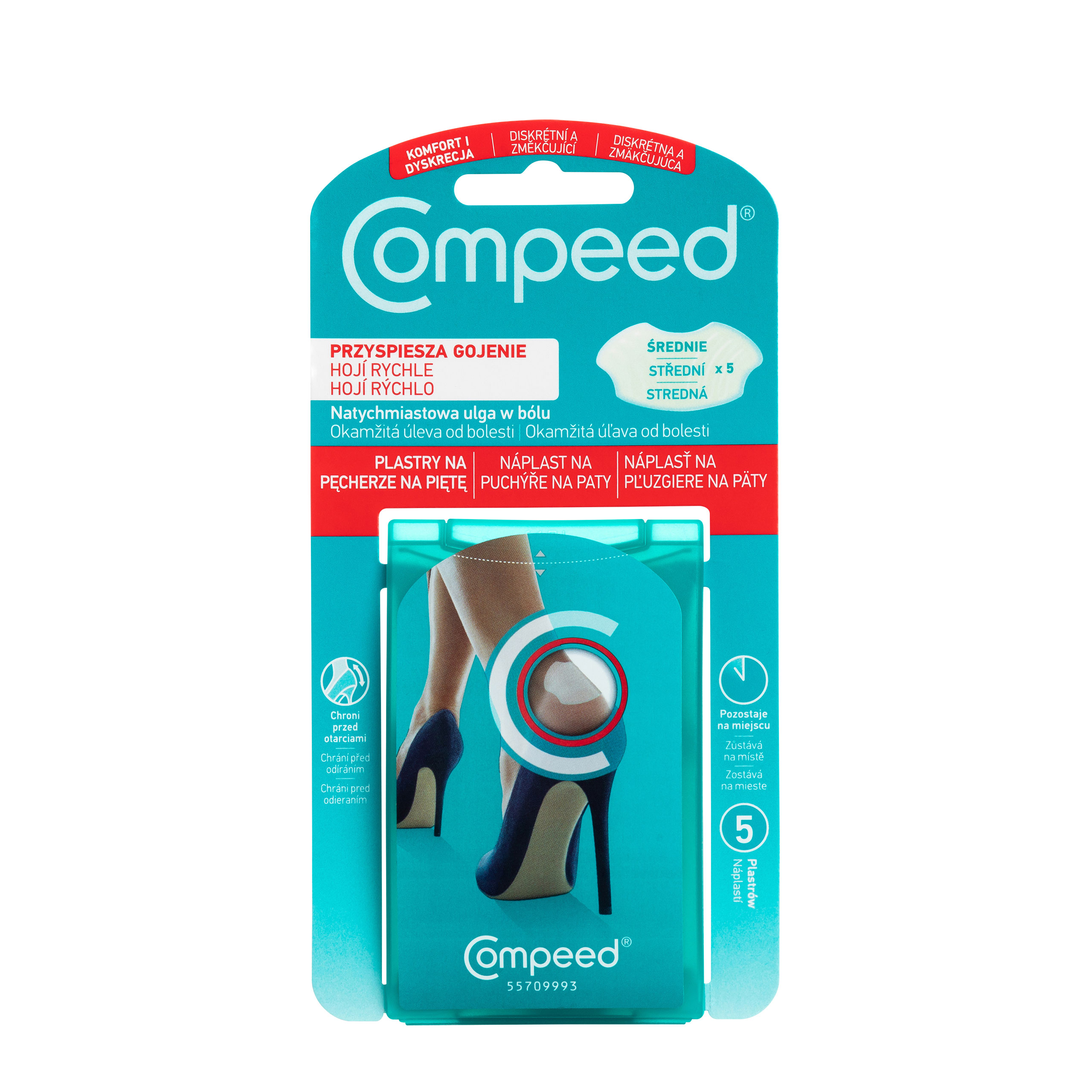 

Compeed plastry na pęcherze na piętę średnie 5szt