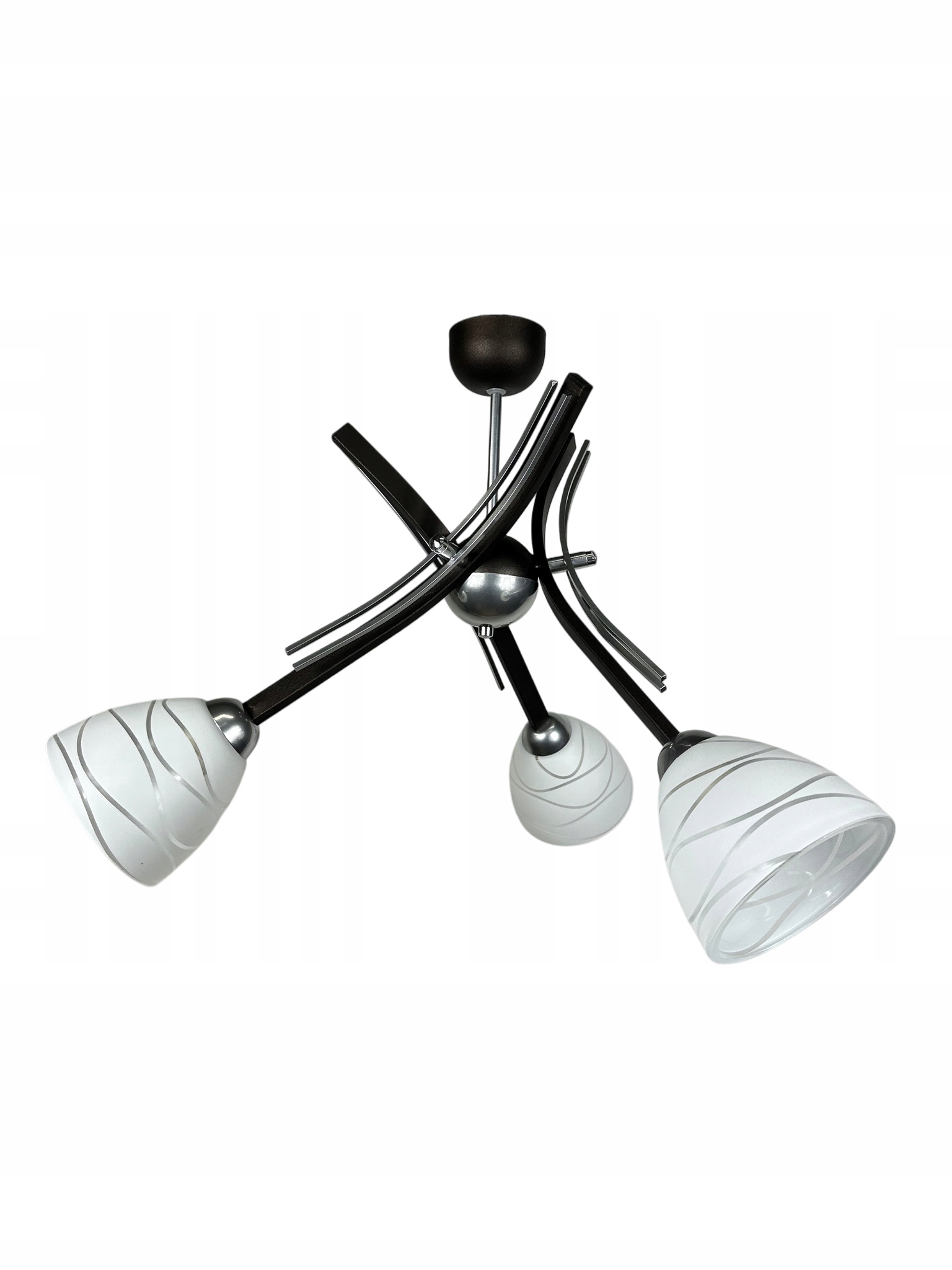 Euro-Lamp Závesná lampa Ufo 3 Bronzové tienidlo biele pruhy 3X60W Výrobca