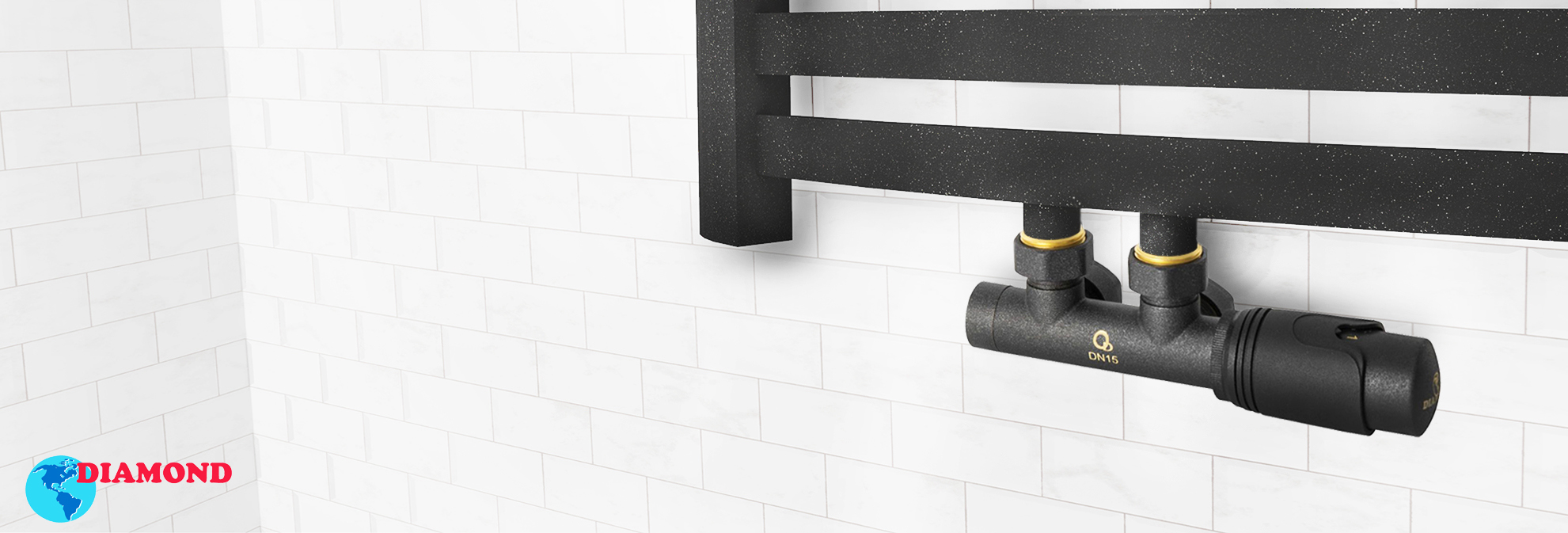 ZESTAW MASKUJĄCY ROZETA PODWÓJNA + TULEJE CZARNY Marka DIAMOND