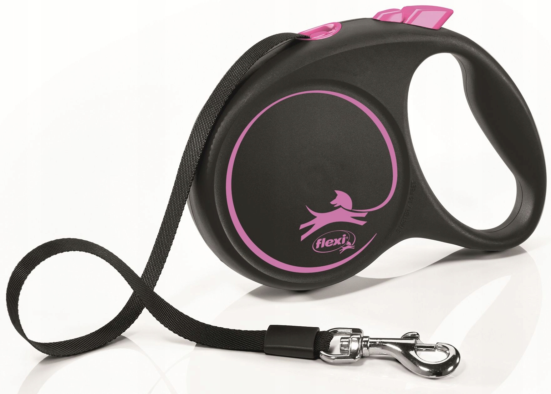 

Flexi Black Design Taśma 5m Różowa Smycz M 25kg