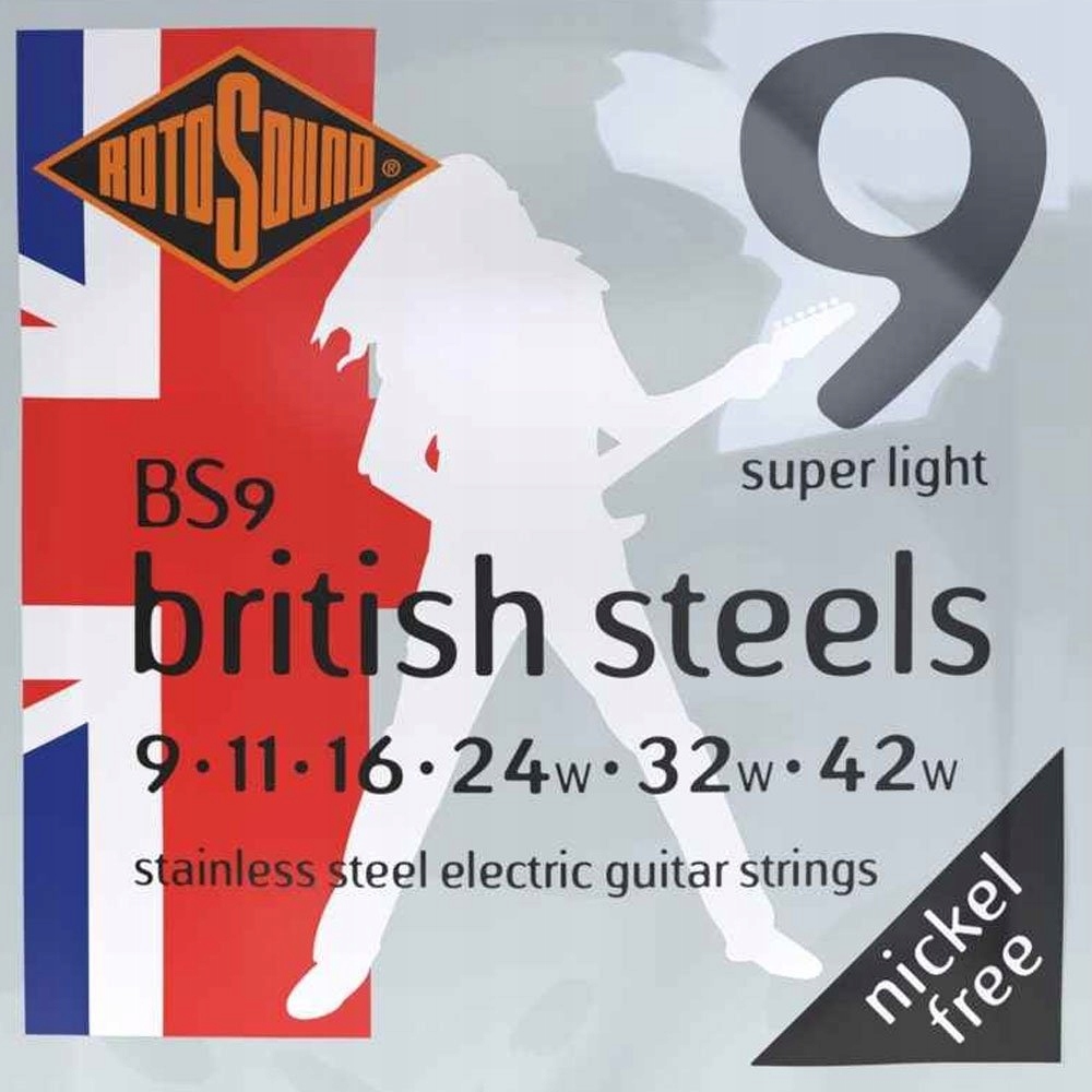 Struny Rotosound BS9 British Steel (9-42)