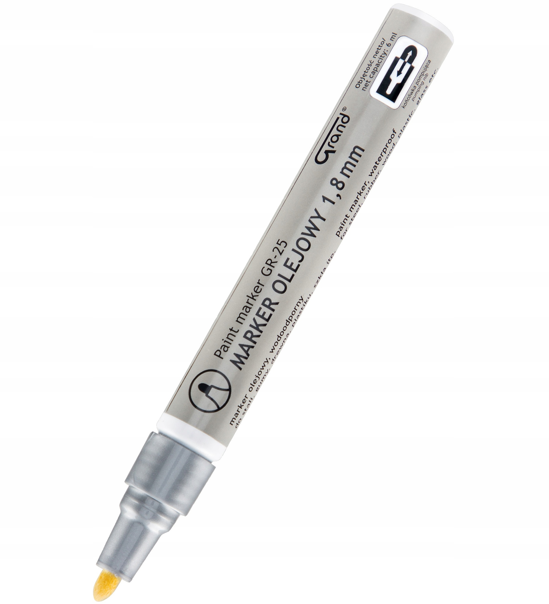 

Marker olejowy Grand GR-25 mazak 1,8-2,8 srebrny