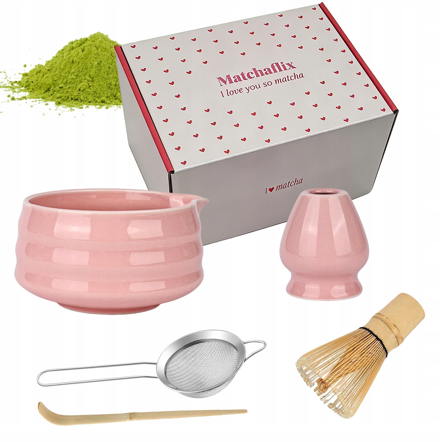 Levně Sada pro Matchu – Miska a Metla, Startovací Sada Růžová