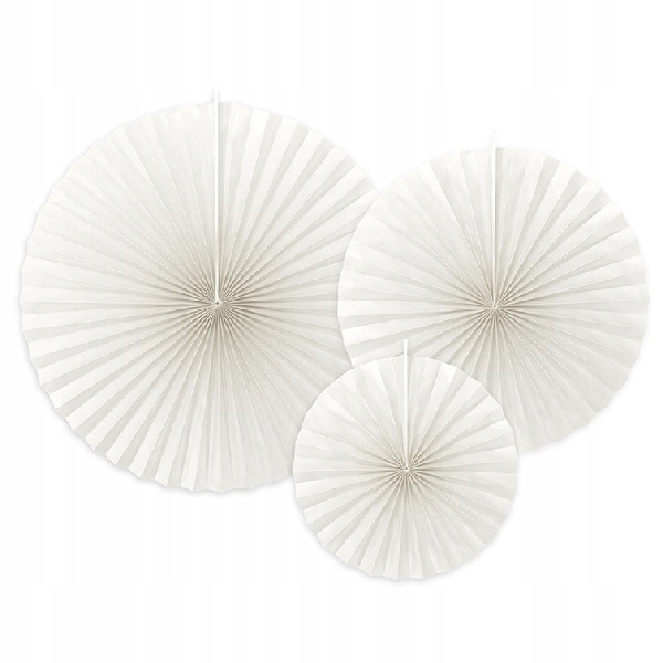 

Dekoracje Komunijne Rozety Papierowe Białe 3szt