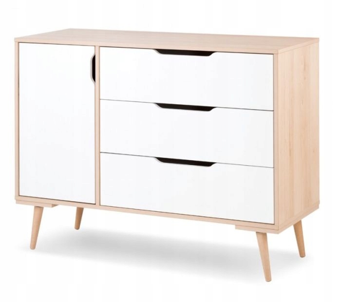 Komoda SOFIE - buk, biały