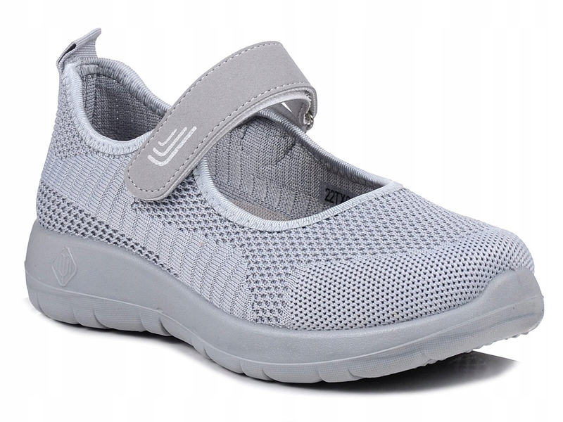 Buty damskie lekkie na rzepy sportowe szare News 4695 41