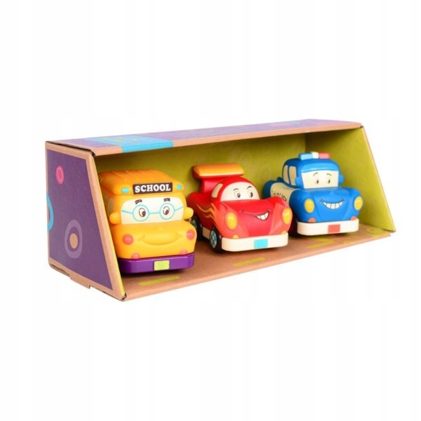 

B.Toys Zestaw mini autka z napędem 3szt. 12m+