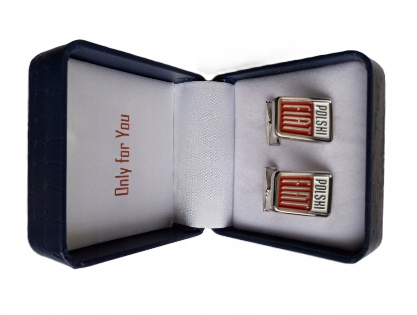 Sada sponek na dárek pro muže Stříbrný Polský Fiat 125p 126p V Pouzdru