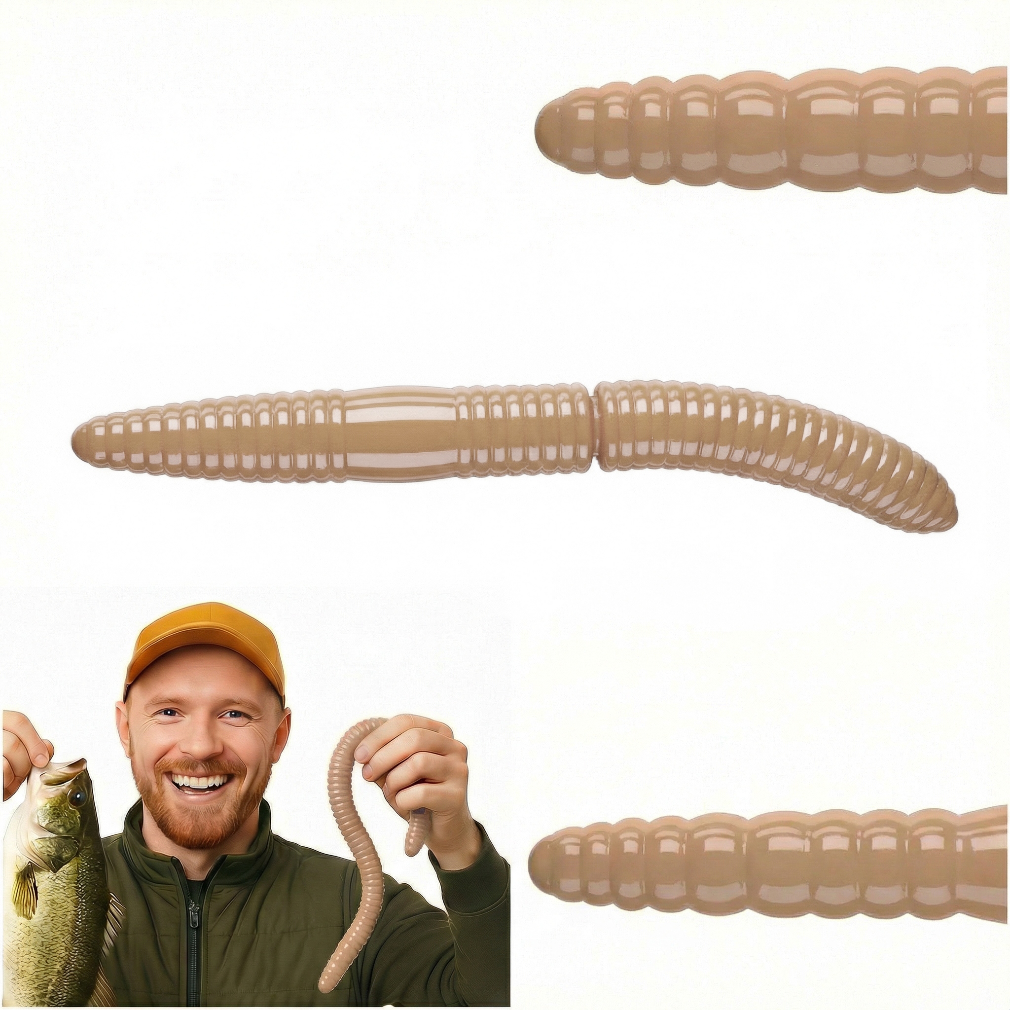 Przynęta Robak Guma Libra Lures Fatty Dworm 65mm 035 Pellets Ser 10 Sztuk