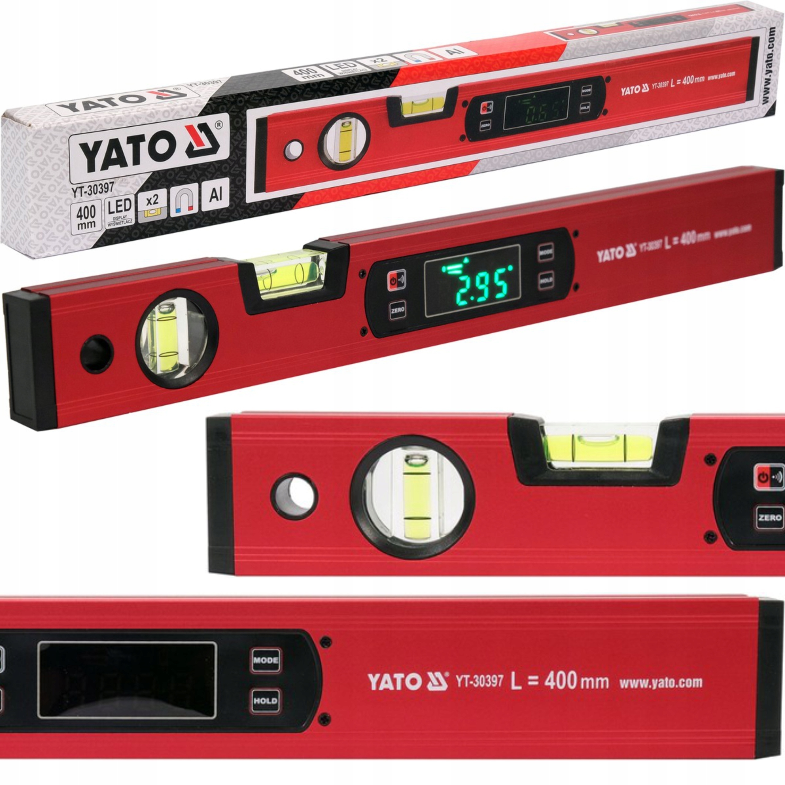 Yato Elektronická Vodováha 400 mm Magnetická Vodováha S Displejem